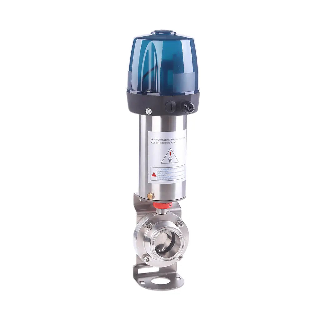 Sanitary Pneumatic TC Butterfly Valve with C-Top