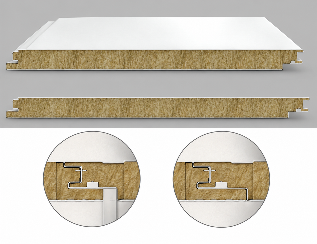 Rock wool seamless external wall panel