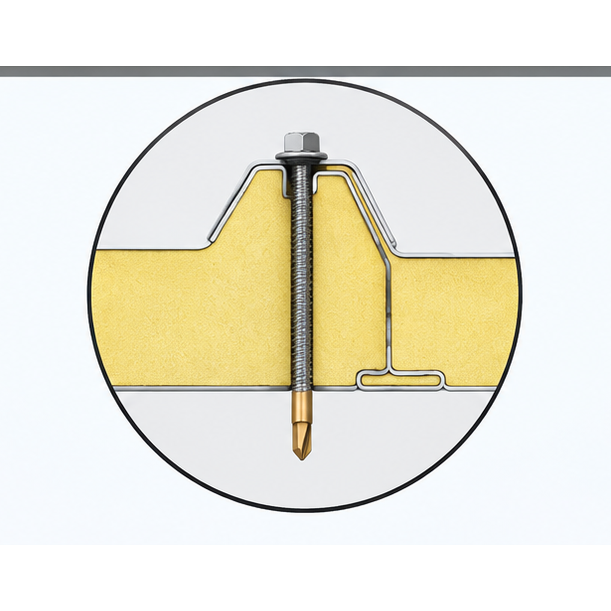 Rock wool partition wall panel joint detail