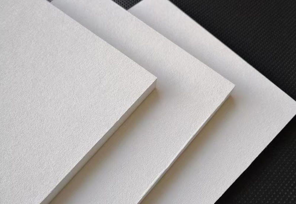 White spray stone wool acoustic panel