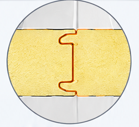 PUR PIR cold room panel joint detail