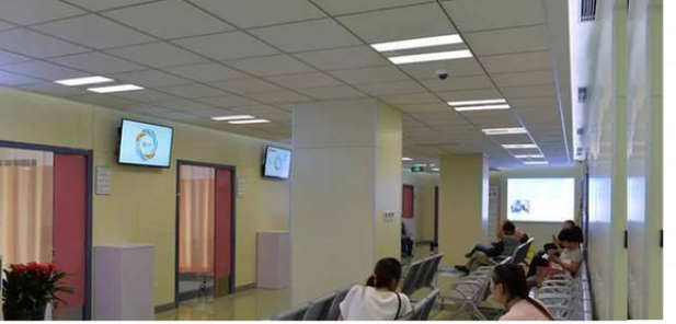 Healthcare waiting area acoustic ceiling