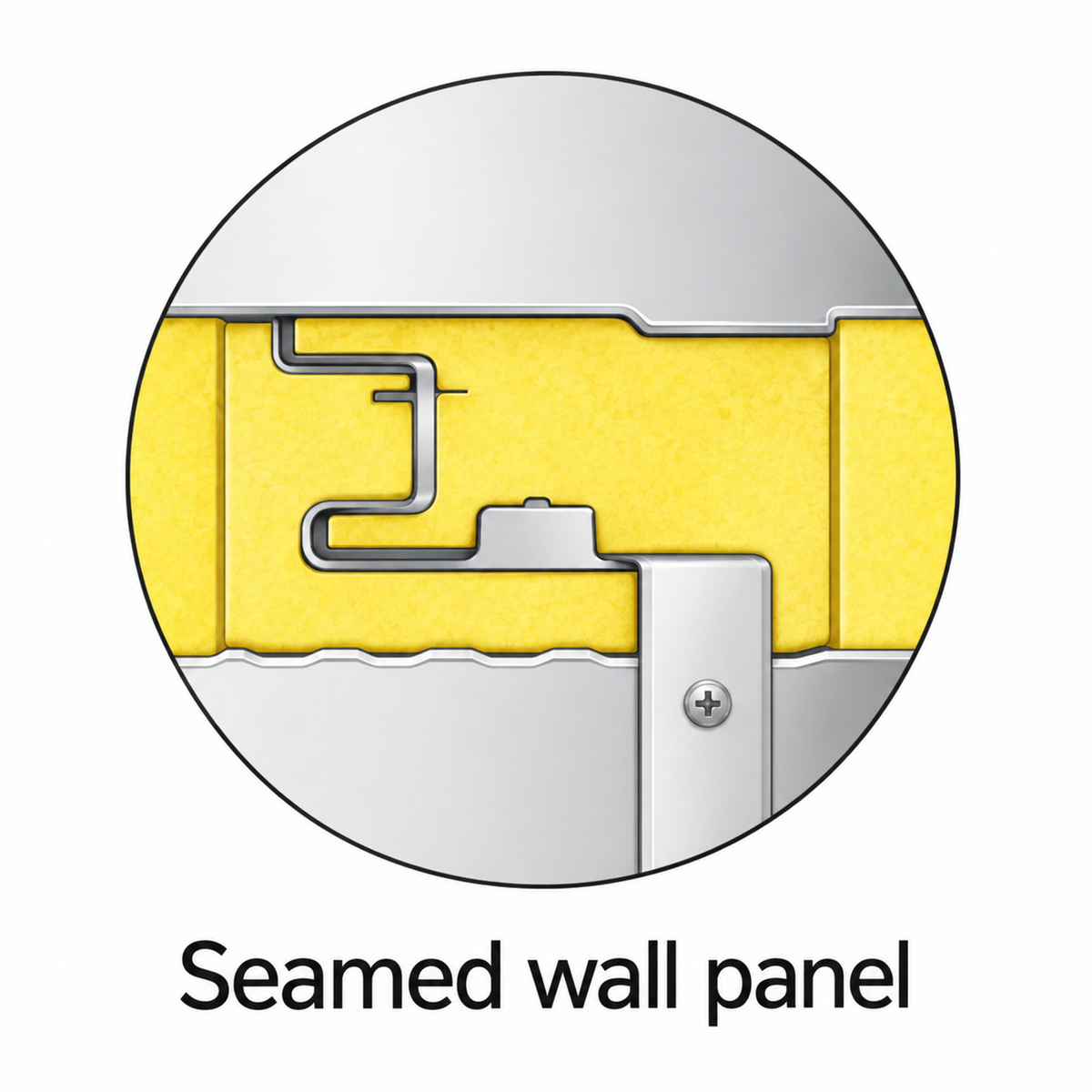 PUR PIR seamed wall panel joint detail
