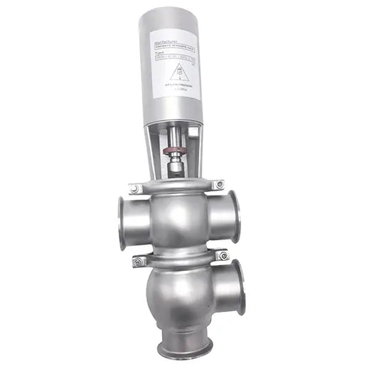 Food Grade TC End 22 Model TL Type Sanitary Pneumatic Multi-way Flow Reversal Division Valve