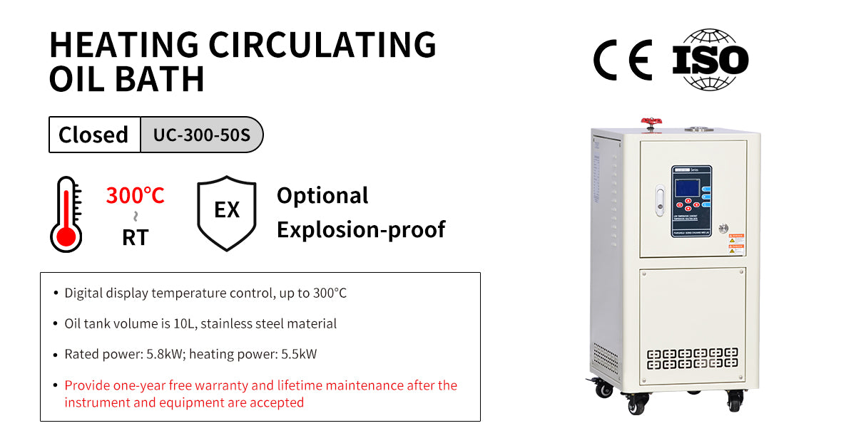 Heating temperature circulating oil bath