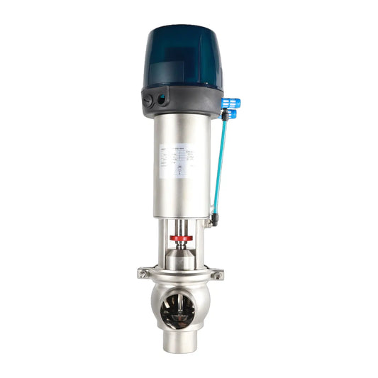SS316L Aseptic Intelligent Pneumatic Flow Diverter Single Seat Shut Off Valves with 24V C-top Controller