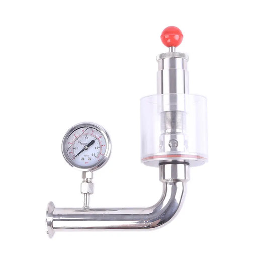 Sanitary Air Relief Valve with Pressure Gauge