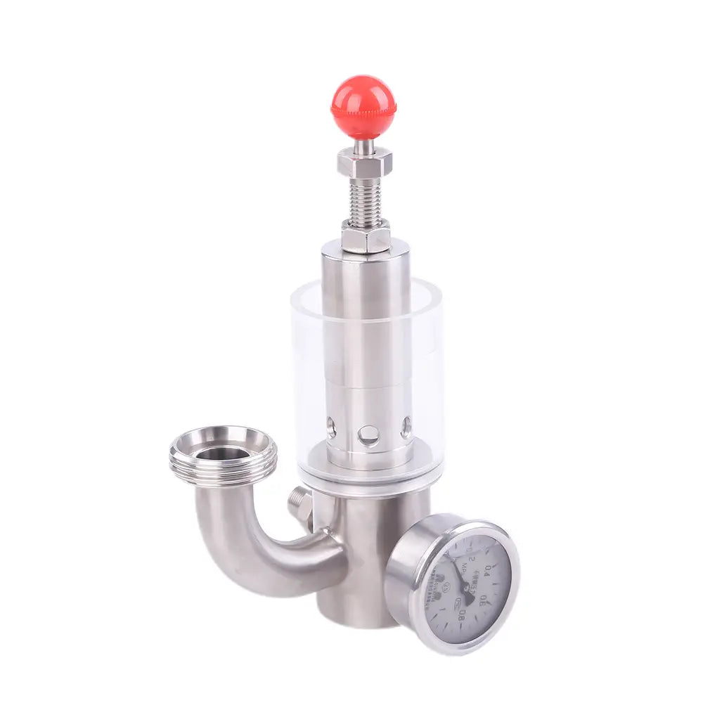Sanitary Air Relief Valve with Pressure Gauge