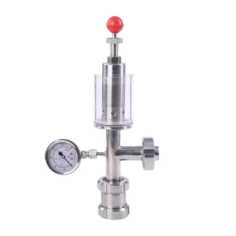 Sanitary Air Relief Valve with Pressure Gauge