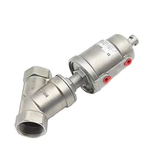 Sanitary Pneumatic Angle Seat Valve with SS Head