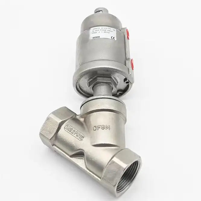 Sanitary Pneumatic Angle Seat Valve with SS Head