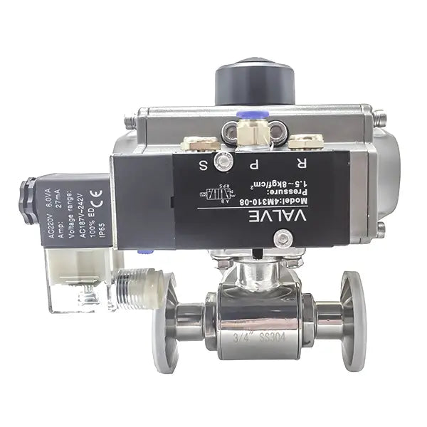 Sanitary Pneumatic TC Straight Ball Valve