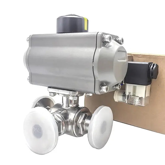 Sanitary Pneumatic TC Straight Ball Valve