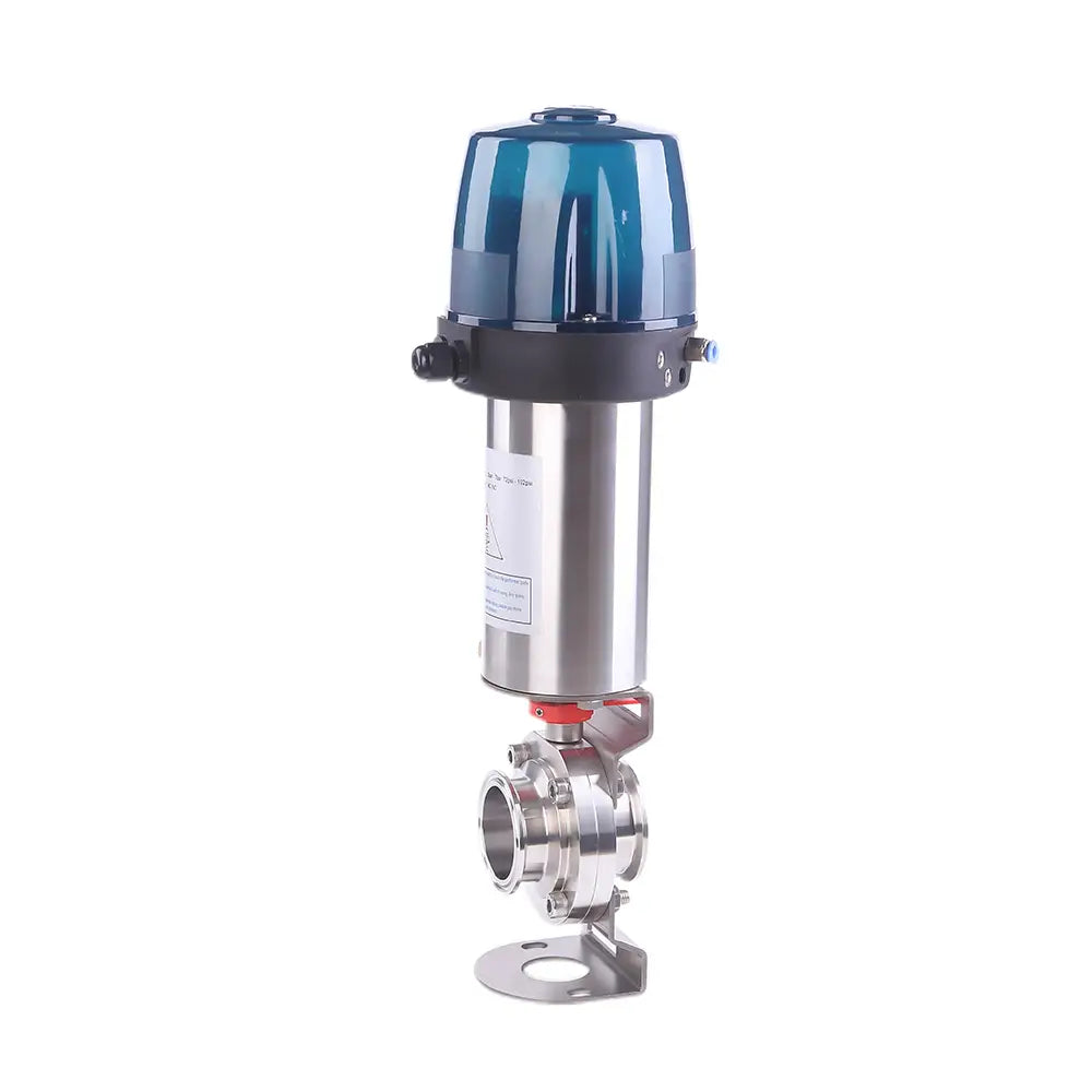 Sanitary Pneumatic TC Butterfly Valve with C-Top