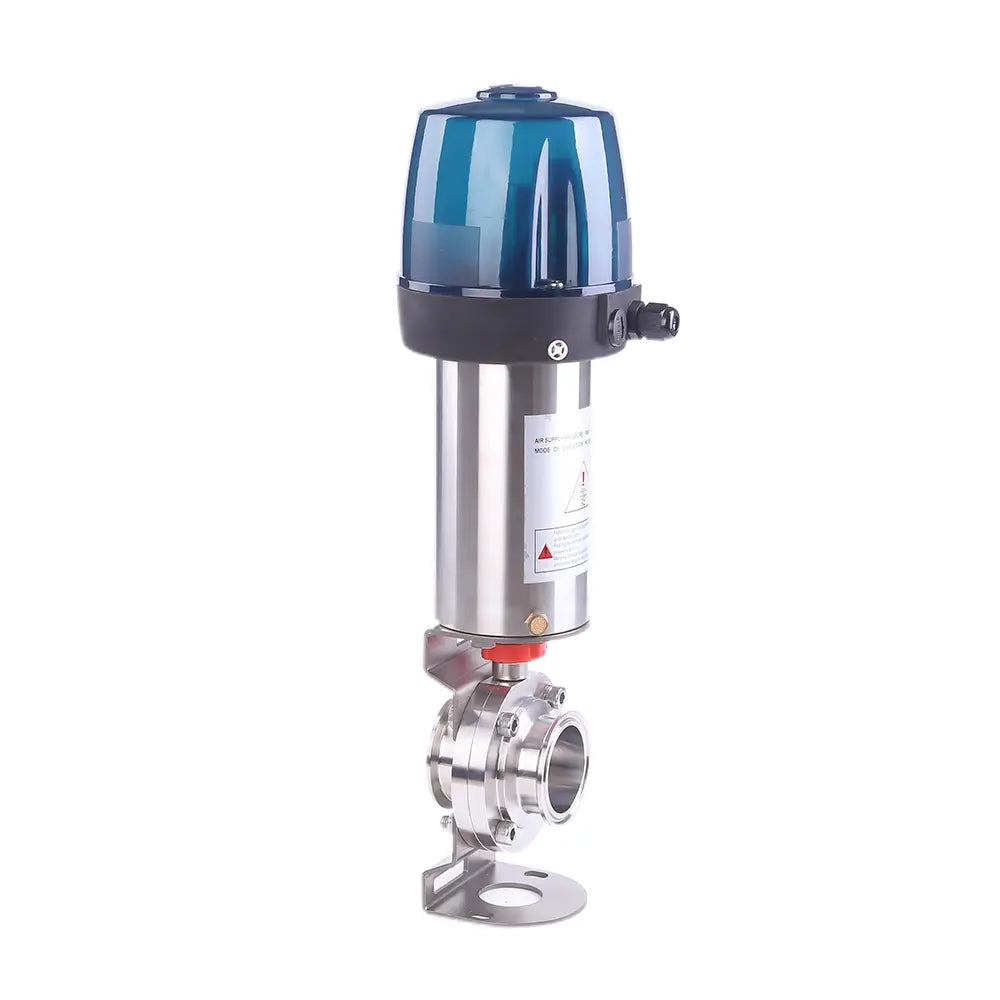 Sanitary Pneumatic TC Butterfly Valve with C-Top