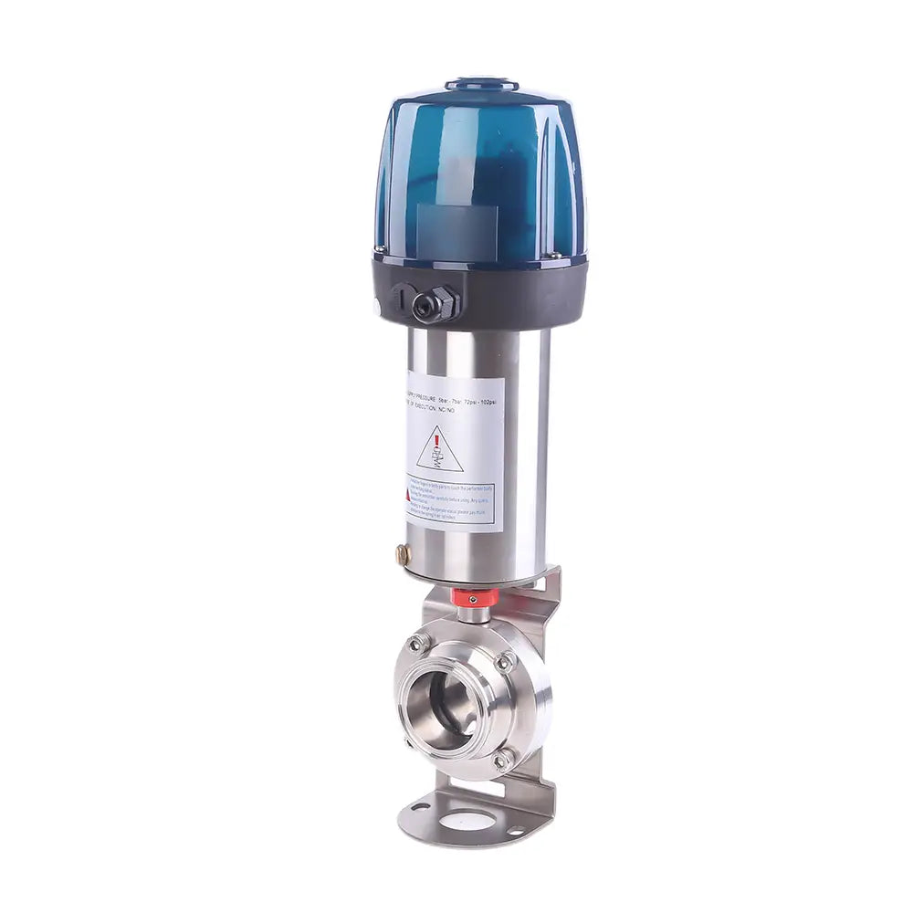 Sanitary Pneumatic TC Butterfly Valve with C-Top