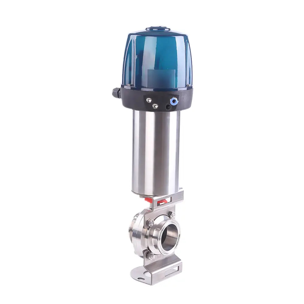 Sanitary Pneumatic TC Butterfly Valve with C-Top